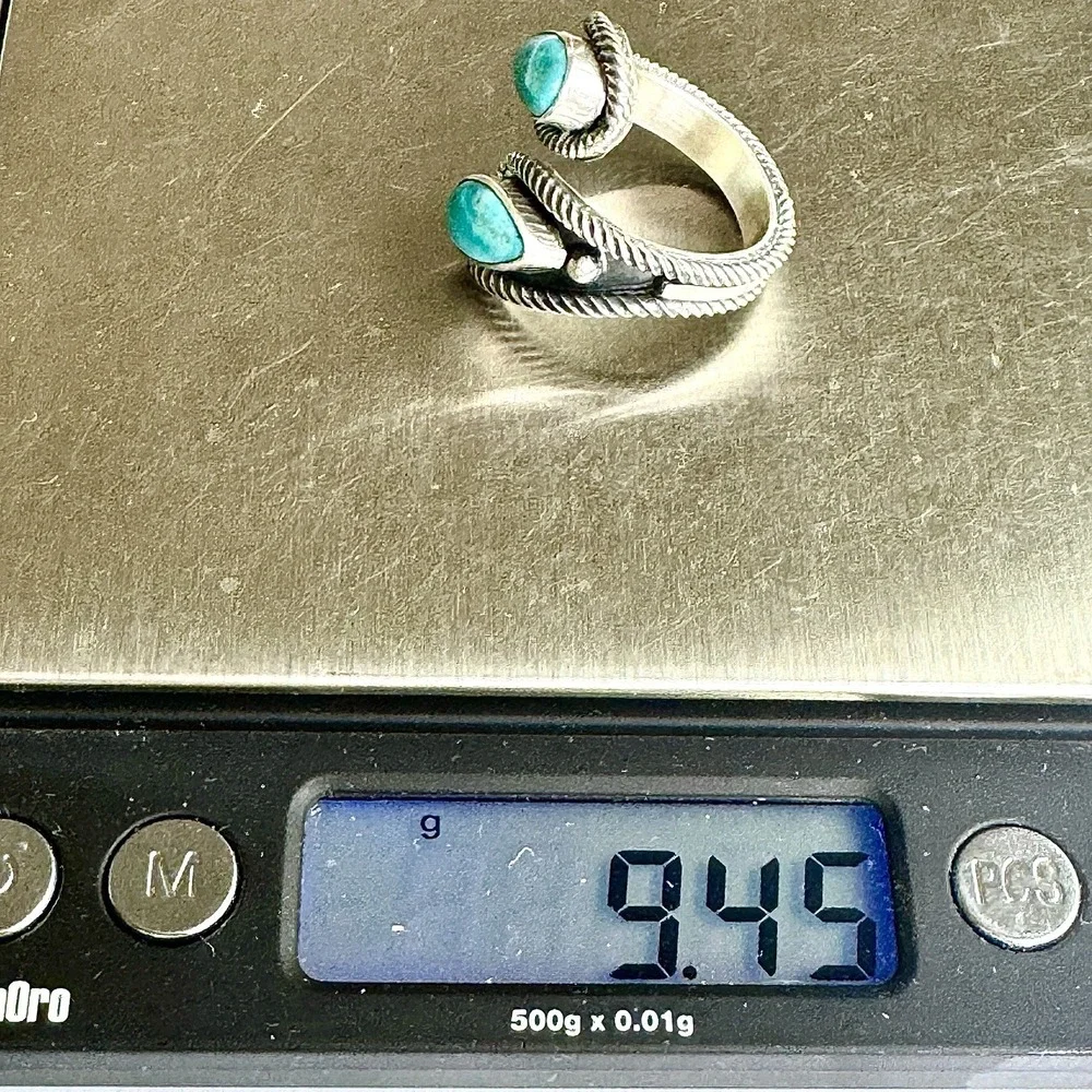 Native American Navajo Indian Turquoise Jewelry bypass rings